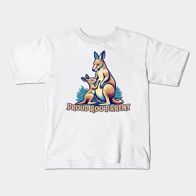 Parenting kangaroo Kids T-Shirt by Japanese Fever